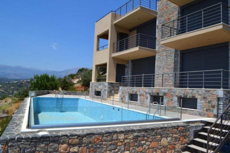 Agios Nikolaos Kreta, Agios Nikolaos: Hochmoderne Villa mit 4 Schlafzimmern, atemberaubendem Meerblick und Swimmingpool Haus kaufen